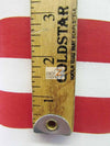 Poly Cotton 1 Inch Stripe Fabric / Yellow/White / Sold By The Yard