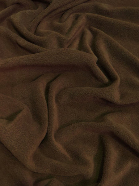 Solid Fleece Fabric / Brown||color:Brown