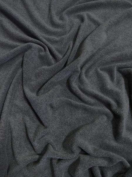Solid Fleece Fabric / Charcoal||color:Charcoal