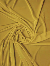 Stretch Velvet Velour Spandex 360 Grams Costume Fabric / Light Gold / Sold By The Yard