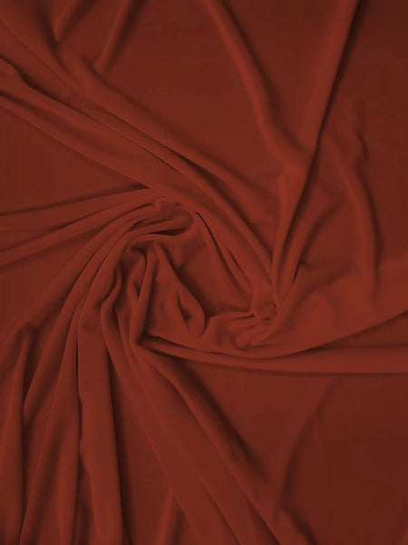 Stretch Velvet Velour Spandex 360 Grams Costume Fabric / Rust / Sold By The Yard