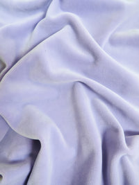 Tela elástica de felpa Mochi en color lavanda / Tela lisa y suave, vendida por metros