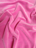 Tissu Minky « Mochi » extensible couleur fuchsia / Tissu uni doux, vendu au mètre