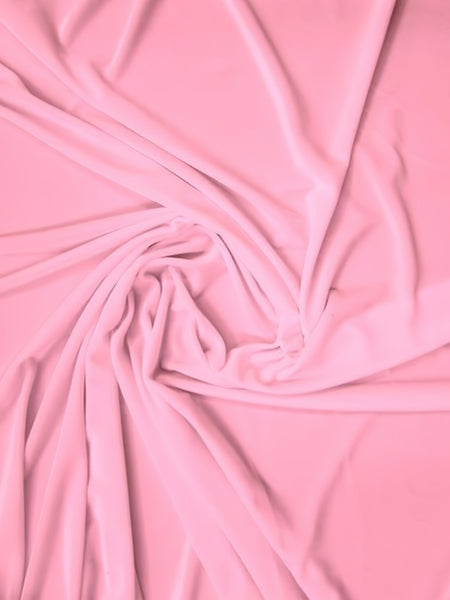 Tela elástica de terciopelo y spandex, 360 gramos, para disfraces / Rosa / Se vende por yardas