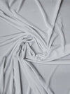 Stretch Velvet Velour Spandex 360 Grams Costume Fabric / Silver / Sold By The Yard