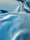 Stretch Velvet Velour Spandex 360 Grams Costume Fabric / Turquoise / Sold By The Yard