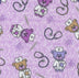 FLANNEL Doctor Teddy on Purple Baby 100% Cotton Price per Yard