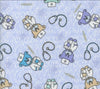 FLANNEL Doctor Teddy on Blue Baby 100% Cotton Price per Yard