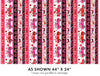 Valentine Love You Stripe Dogs on Pink 100% Cotton Price per Yard