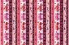 Valentine Love You Stripe Dogs on Pink 100% Cotton Price per Yard