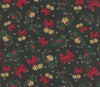 Christmas Deck The Halls Jingle Bells on Green Forest 100% Cotton Price per yard