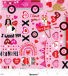 Valentine Words Dogs on Pink 100% Cotton Price per Yard