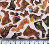 Easter Chocolate Bunnies on Pink 100% Cotton