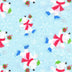 Osos polares patinando en Navidad sobre fondo azul, 100 % algodón. Precio por yarda