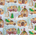 Christmas Gingerneering Gingerbread Campers on Blue 100% Cotton By the yard