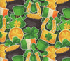 Día de San Patricio: «Gold on Green», 100 % algodón. Precio por yarda
