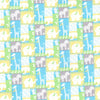 Estampado «Jungle Patch» sobre fondo azul para bebé, 100 % algodón. Precio por yarda.
