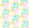 Estampado «Jungle Patch» sobre fondo rosa para bebé, 100 % algodón. Precio por yarda.