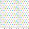 Elefantes bebés sobre fondo blanco, 100 % algodón. Precio por yarda para bebés