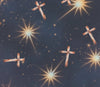 Christmas Bethlehem Star on Blue 100% Cotton Price per Yard