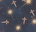 Christmas Bethlehem Star on Blue 100% Cotton Price per Yard