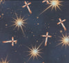 Christmas Bethlehem Star on Blue 100% Cotton Price per Yard