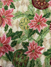 Double Faced Pre-Quilted Christmas Peace on Earth Metallic on Cream