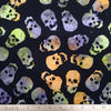 Halloween Batik Neon Skulls on Black Tonga