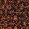 Batik de Halloween: telarañas naranjas sobre tela Tonga negra