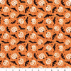 Halloween Bats and Pumpkins on Orange