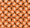 Halloween Bats and Pumpkins on Orange
