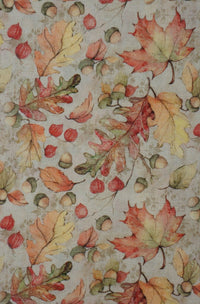 Acorns and Leaves on Cream 100% Cotton Price per Yard