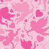 Valentine Cupids Love on Pink 100% Cotton Fabric Price per Yard