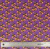 Halloween Mischievous Pumpkins on Purple 100% Cotton Price per Yard