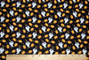 Halloween Ghosts and Pumpkins on Black 100% Cotton