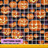 Halloween Smiling Pumpkin Jack o Lantern with Witches Hats on Black 100% Cotton Fabric