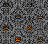Damasco de calabazas de Halloween sobre fondo gris