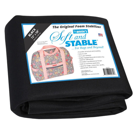 Estabilizador de espuma 100 % poliéster negro, suave y estable, 183 cm x 147 cm