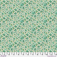 Star Flower Dance Green Flourish And Bloom 44"/45" Cotton Fabric Per Yard