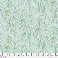 Star Flower Mint Flourish And Bloom 44"/45" Cotton Fabric Per Yard