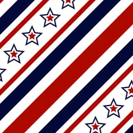 Star Spangled Cardinal Digital Cuddle Fabric per yard