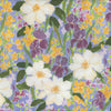 Floral on Purple 100% Cotton Sold by the Yard Novelty