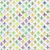 Tela de carnaval con motivos de flor de lis sobre fondo blanco, 100 % algodón. Se vende por yardas. Tela decorativa.
