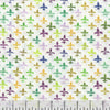 Tela de carnaval con motivos de flor de lis sobre fondo blanco, 100 % algodón. Se vende por yardas. Tela decorativa.