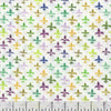 Tela de carnaval con motivos de flor de lis sobre fondo blanco, 100 % algodón. Se vende por yardas. Tela decorativa.