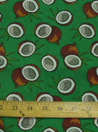 Coconut Green Cotton Polyester Fabric