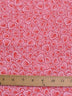Love Hearts Pink Polyester Cotton Fabric