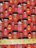 Oriental Geisha Cultural Red Polyester Cotton Fabric