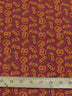 Halloween Pumpkins Burgundy Poly Cotton Fabric