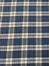 Tartan Plaid Uniform Apparel Flannel Fabric / Blue/White/Black